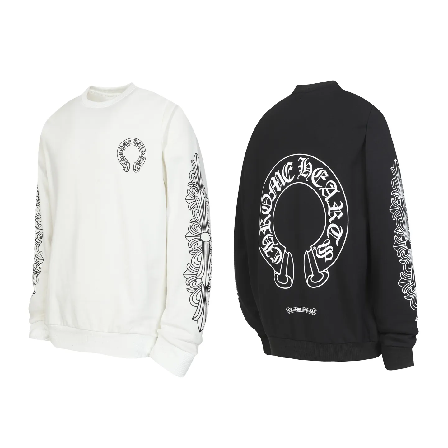 P210 Round neck sweatshirt. Remember to remark sweatshirt when ordering #Y2901 Cross-border running quantity model. Please do not place an order if you are pursuing perfection. -Chrome Hearts/Chrome Hearts 23ss Sanskrit printed popular round neck sweatshirt -High weight, high density and high quality. The wool is soft, delicate and skin-friendly. It feels soft and silky. It has excellent warmth and skin-friendly properties. -Colour: black white -Size: S M L XL